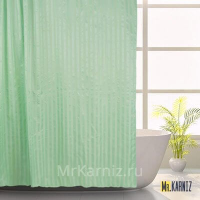 Штора для ванной BIG зеленая