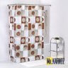 Штора для ванной Geo broun фото 1