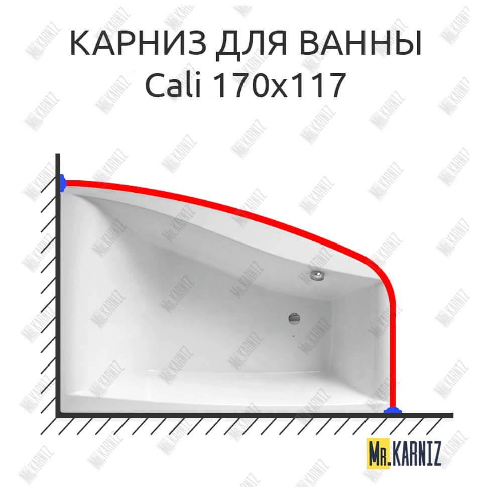 Карниз для ванны Balteco Cali 170х117 Усиленный 25 мм MrKARNIZ Карниз для ванны Balteco Cali 170х117 Усиленный 25 мм MrKARNIZ